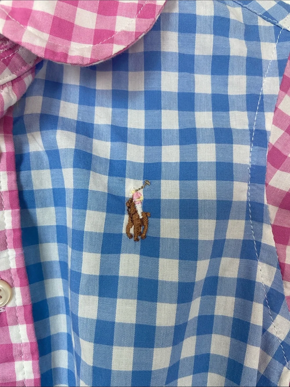Ralph Lauren Pink, Green & Blue Gingham Polo Dress